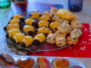 Rocher coco-choco et mini-croissants